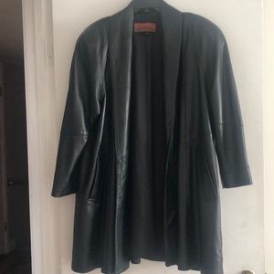 Leather coat